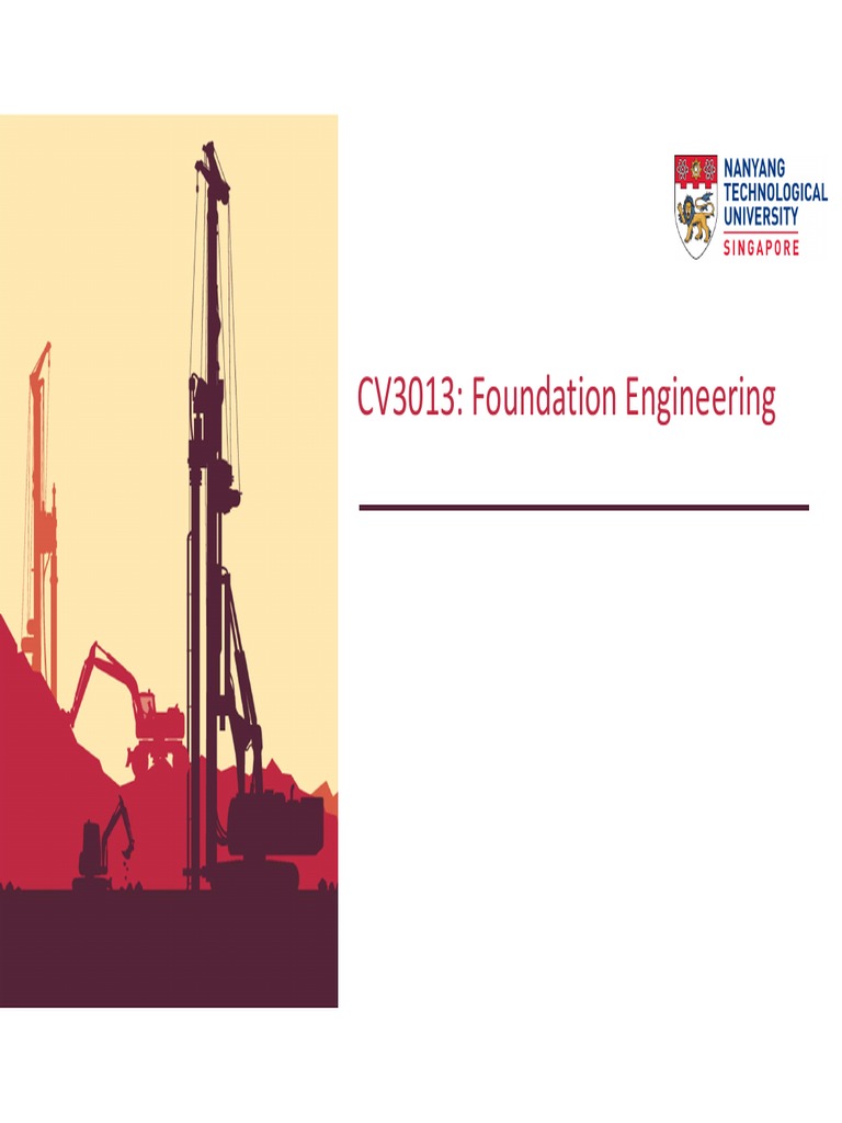 Foundation Engineering Course Overview | PDF | Deep Foundation ...