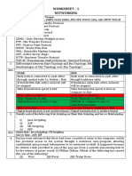 Solution Worksheet Networking