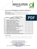 Formato Evaluación Desempeño de La Práctica Profesional