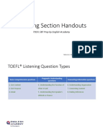 TOEFL IBT Listening Section