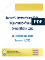 VHDL Quartus II LED Project & Combinational Logic