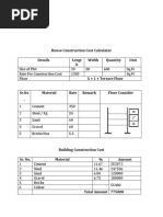 House Construction Cost Calculator