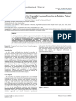 Anesthesia Consideration For Cranipharyngioma Resection in Pediatric Patient