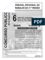 Cespe 2009 TRT 17 Regiao Es Analista Judiciario Biblioteconomia Prova