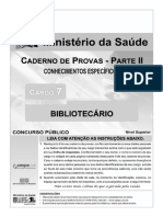 Cespe 2010 Ms Bibliotecario Documentalista Prova