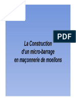 Construction D'un Petit Barrage en Maconnerie de Moellons