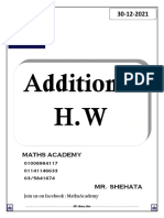 Additional H.W: Maths Academy