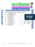 Actividades de Multiplos y Divisores para Quinto de Primaria