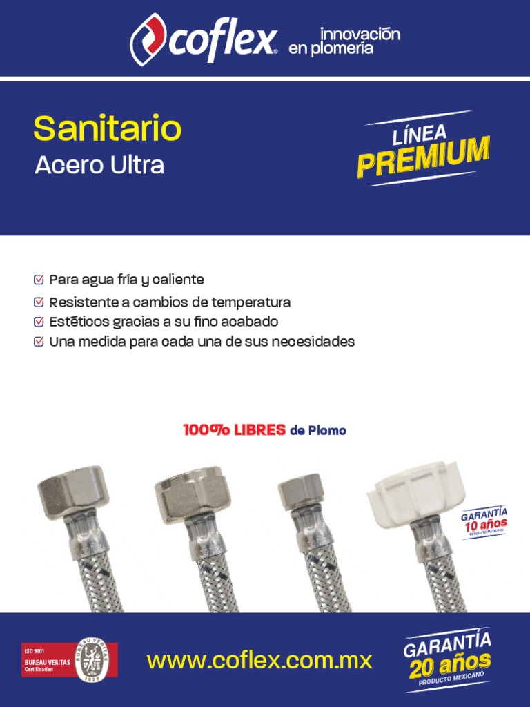Conector Flexible Coflex para Agua | PDF | Acero | Química