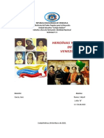 Cuadro Descriptivo de Heroinas y Heroes de Venezuela