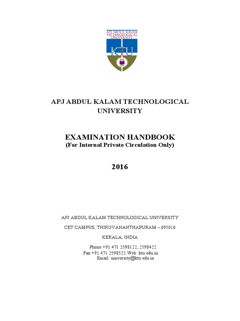 Exam Handbook - Revised | PDF | Test (Assessment) | Online And Offline