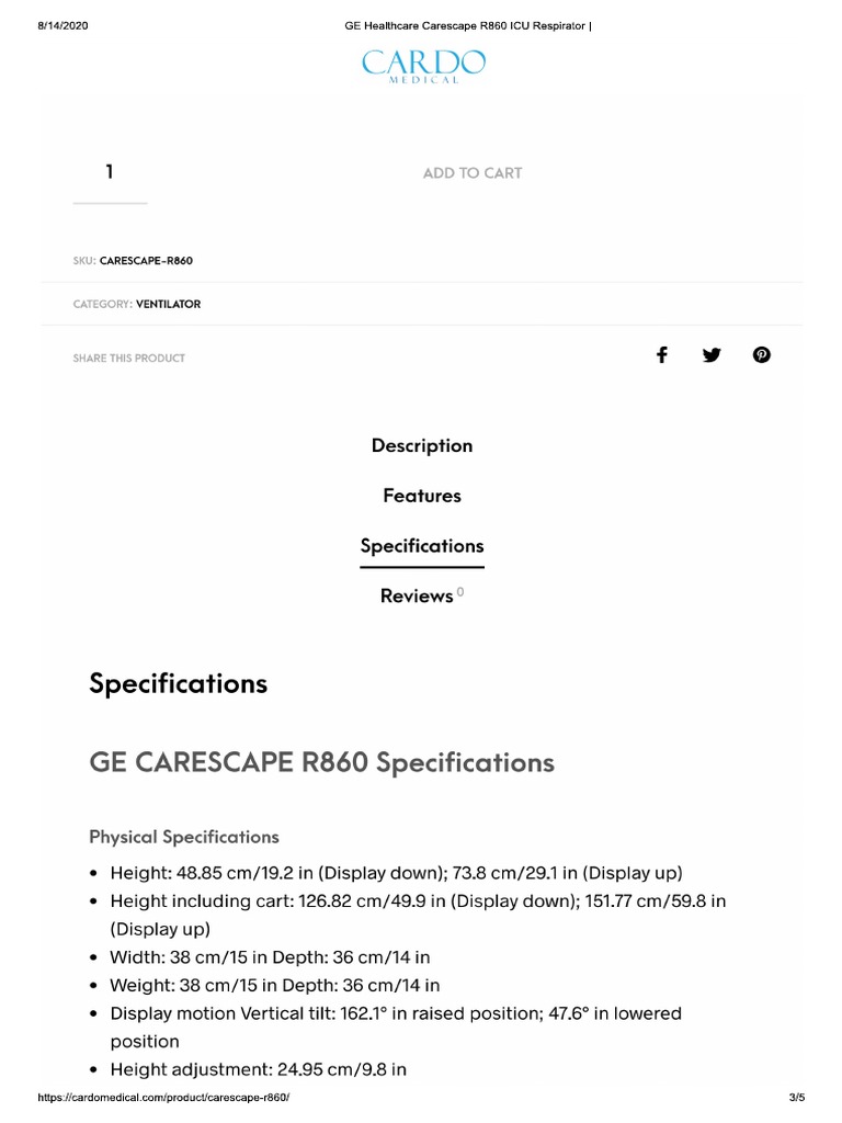 GE Carescape R860 PDF