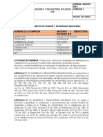 Reglamento de Higiene y Seguridad Industrial