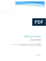 Office Procedures: (Document Subtitle)