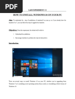 How To Install Windows 10 On Your PC: Lab Experiment # 2
