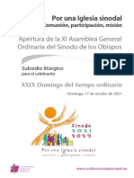 Apertura de La XI Asamblea General Subsidio Liturgico Para El Celebrante