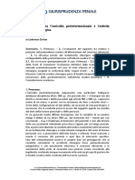 Giurisprudenza Penale - Rapporto Tra Omicidio Preterintenzionale e Resp. Medica