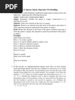 Lab 5: Queue, Stack, Operator Overloading