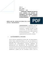 Demanda de impugnación de paternidad por dolo y engaño