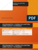 Procedimientos y Pruebas de Auditoria Sobre Pasivos y Patrimonio