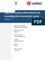 Tarea 4.1 Eduardo Turcios Sociologia Segundo Avance Del Proyecto de Investigación-Vinculación Social