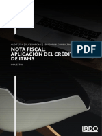 Aplicacion Del Credito Fiscal de Itbms