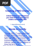 Creating A PMO Charter: Critical Factors and Milestones You Need To Know and Meet To Create A Successful PMO