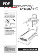 fmtl8505p2 Freemotion Treadmill Owners Manual