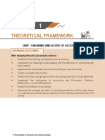 Theoretical Framework: Unit - 1 Meaning and Scope of Accounting