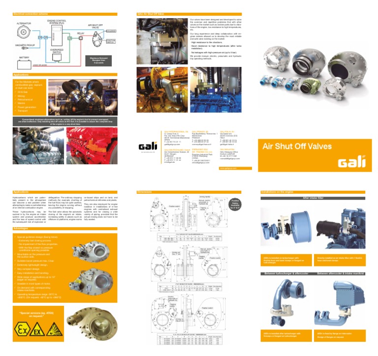 GALI Air Shut Off Valve Electrical Connection Scheme PDF Valve