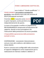 Mora Del Creditore e Liberazione Coattiva Del Debitore