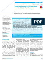 Correlation of Low Vitamin D Status With Atopic Dermatitis Severity in Children