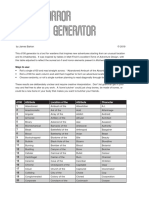 Mothership - Space - Horror - Location - Generator - Table