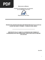 Résumé PCATI-Projet Gestion Durable Ressources en Eau Dans Bassin Sebou PGDRES Barrage Sidi Abbou VF