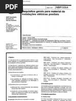 NBR 05354 - 1977 - Requisitos para Instalações Elétricas Prediais