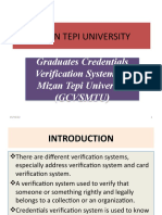 Graduates Credentials Verification System For Mizan Tepi University (Gcvsmtu)