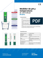 Phmetro para Agua, Medidor de PH, PH-2Pro