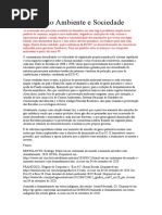 Notas de Aula de Meio Ambiente e Sociedade