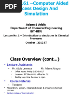 Computer Aided Process Design and Simulation (Cheg