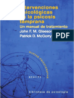 Intervenciones Psicologicas en Psicosis Tempranas Patrick D MCGORRY