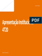 ITUB Apresentação Institucional 4T20 - Cenário Macroeconômico e Informações Institucionais