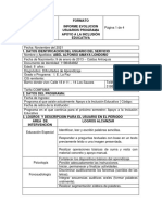 Informe Evolución Estudiante AIE