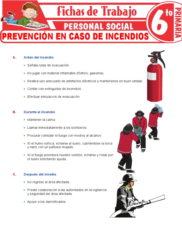 Prevención y acciones ante incendios infantiles | PDF