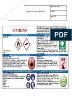 Tarjeta de Emergencia Acetileno