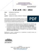 Circular 1 2022 Cambios Turnos y Permisos