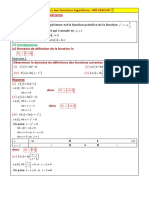 Cours Des Fonctions Logarihmes