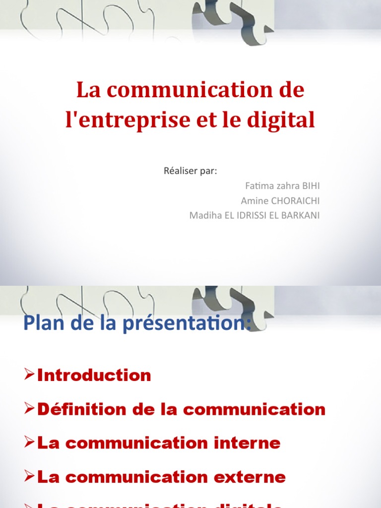 Communication digitale en entreprise | PDF | la communication | Marque