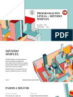 Programación lineal – método simplex