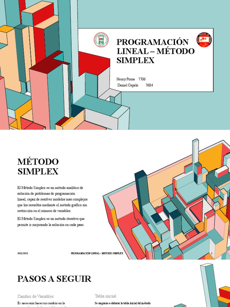 Programación Lineal - Método Simplex | PDF | Programación lineal ...