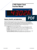 SEL-3401 Digital Clock Instruction Manual: Features, Benefits, and Applications